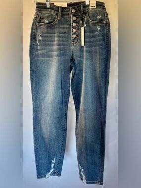 NEW w/Tags Judy Blue High-Rise Button-Fly Boyfriend Fit Jeans Women's Size 5